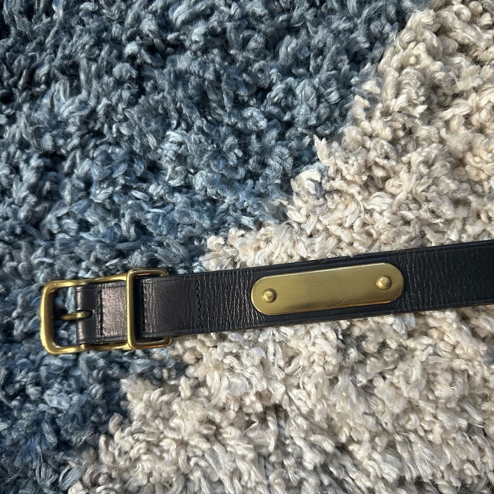 Polo by Ralph Lauren Black Leather Belt with Gold Buckle